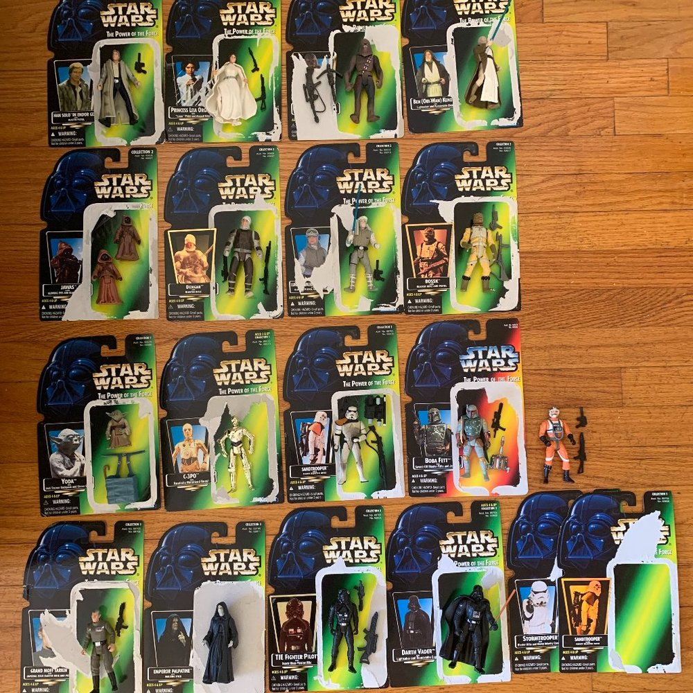 Vintage Star Wars Power of the Force Action Figures Bundle Lot